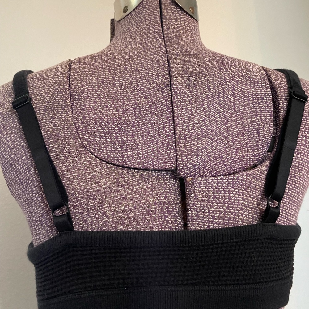 NEGATIVE Waffle Knit Lounge Bralette in Black - Picture 8 of 10